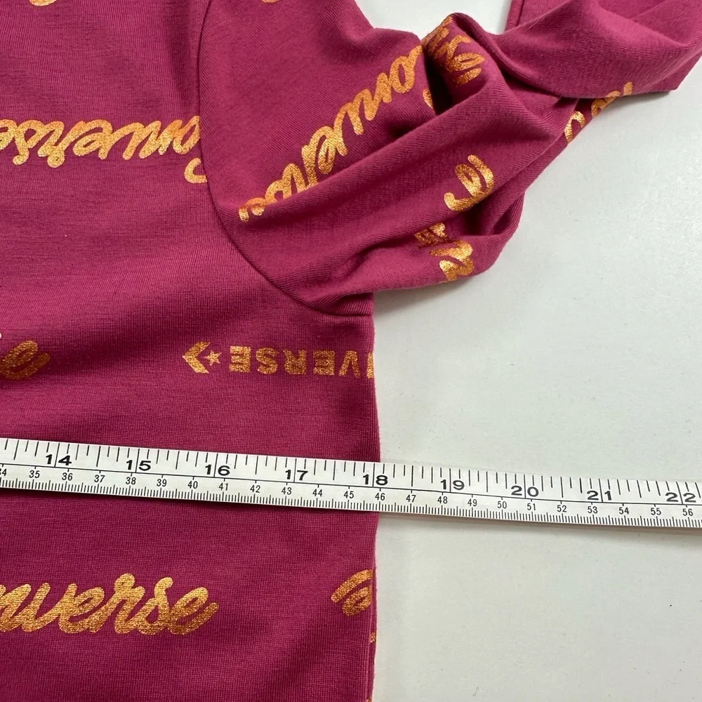 NWOT Converse Maroon Golden Logo Print T-Shirt Girls Large 12-13Y